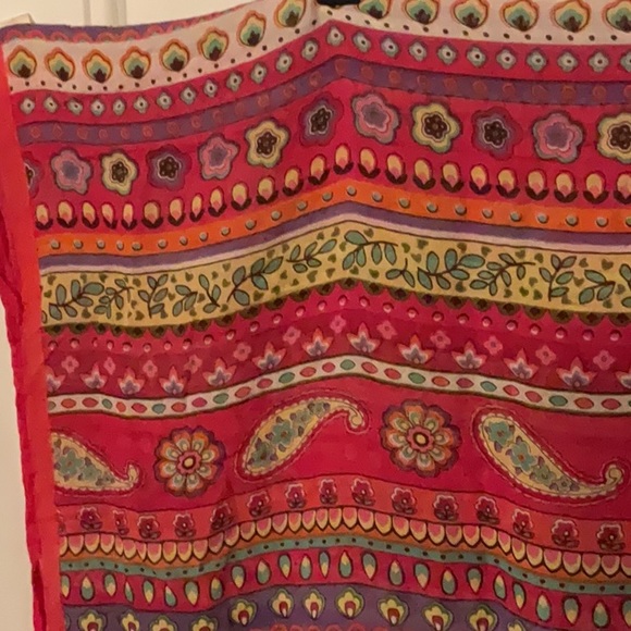 Vera Bradley Paisley Floral Pom Infinity Scaef - Picture 3 of 8